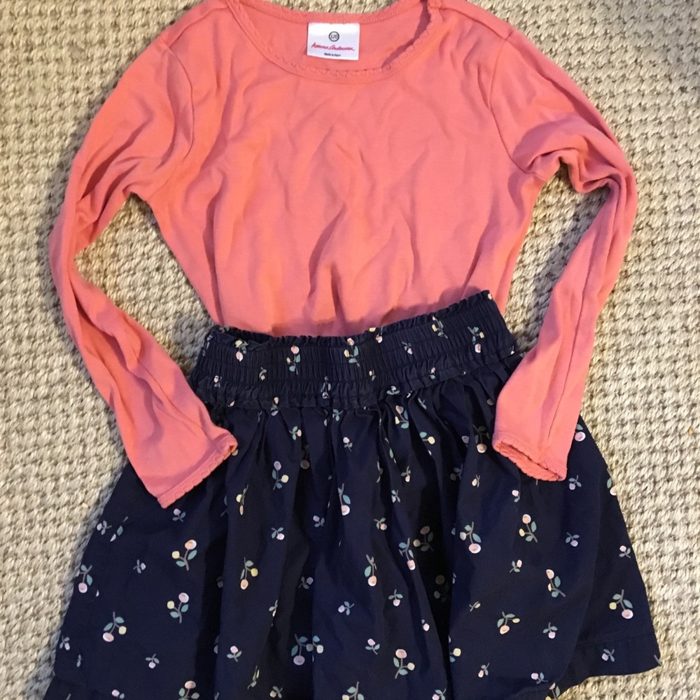 Hannah Andersen girls shirt & skirt set